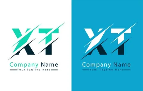 XT Letter Logo Vector Design Template Elements Illustrazione stock