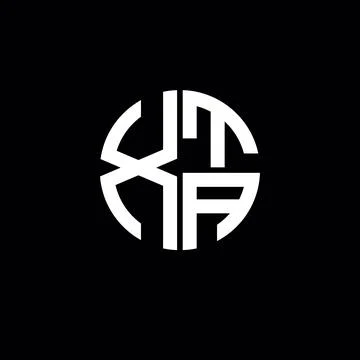 XTA logo XTA icon XTA monogram XTA letter minimalist Circle flat Unique mod.. Stock Illustration