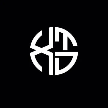 XTD logo XTD icon XTD monogram XTD letter minimalist Circle flat Unique mod.. Stock Illustration