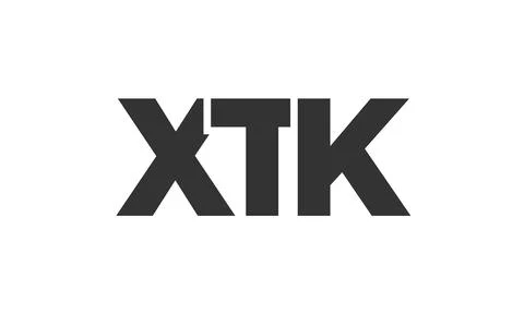 XTK logo design template with strong and modern bold text. Initial based ve.. Illustrazione stock