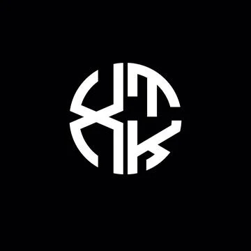 XTK logo XTK icon XTK monogram XTK letter minimalist Circle flat Unique mod.. Stock Illustration