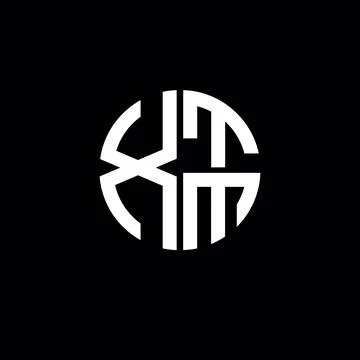 XTM logo XTM icon XTM monogram XTM letter minimalist Circle flat Unique mod.. Stock Illustration