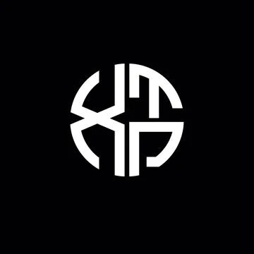 XTP logo XTP icon XTP monogram XTP letter minimalist Circle flat Unique mod.. Stock Illustration