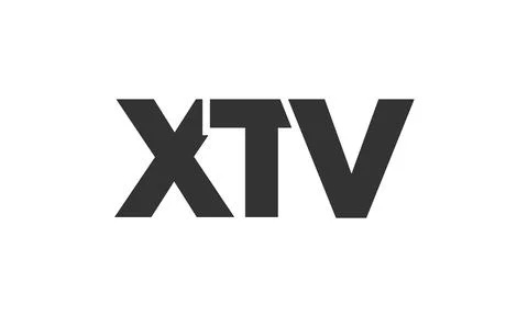 XTV logo design template with strong and modern bold text. Initial based ve.. 스톡 일러스트