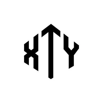 XTY letter logo design with polygon shape. XTY polygon and cube shape logo .. Stock Illustration