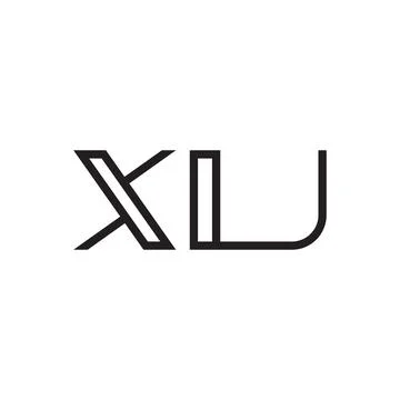 Xu initial letter vector logo icon Stock Illustration