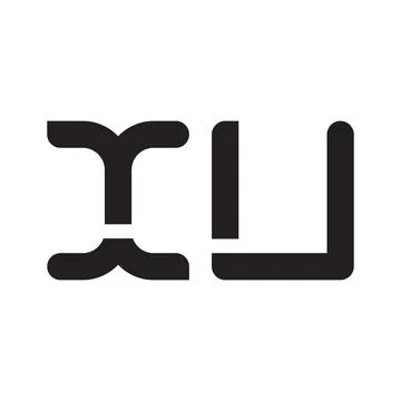 Xu initial letter vector logo icon Stock Illustration