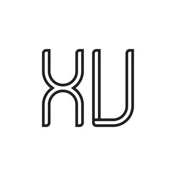 Xu initial letter vector logo icon Stock Illustration
