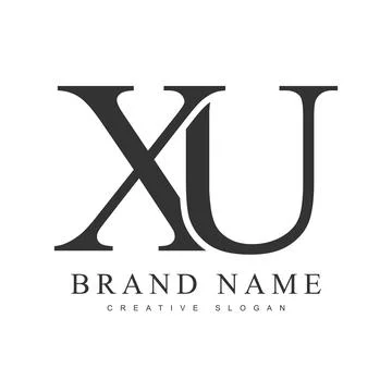 XU trendy logotype template. Initial letter x and u classic font style. Cre.. Stock Illustration