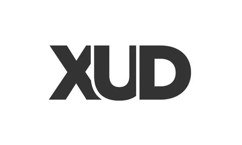 XUD logo design template with strong and modern bold text. Initial based ve.. Stock Illustration