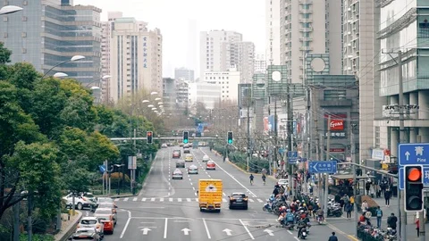 Xujiahui junction at shanghai Stock Footage 88955189