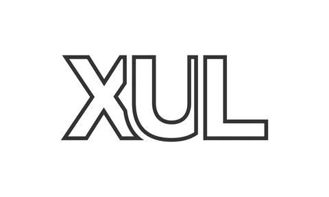 XUL logo design template with strong and modern bold text. Initial based ve.. Illustrazione stock