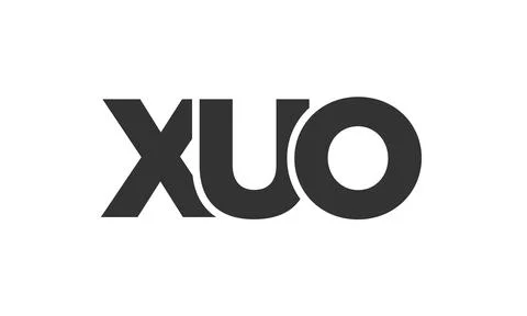 XUO logo design template with strong and modern bold text. Initial based ve.. Illustrazione stock