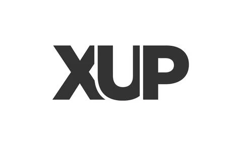XUP logo design template with strong and modern bold text. Initial based ve.. Stock Illustration