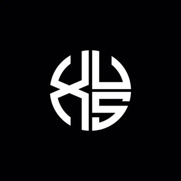 XUS logo XUS icon XUS monogram XUS letter minimalist Circle flat Unique mod.. Stock Illustration