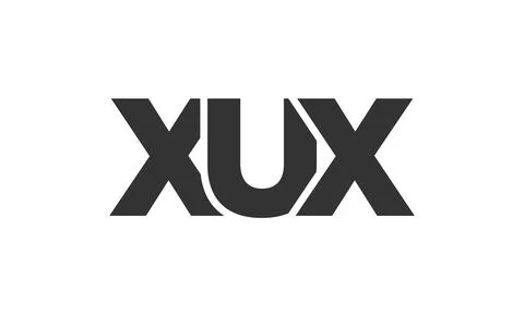 XUX logo design template with strong and modern bold text. Initial based ve.. Stock Illustration