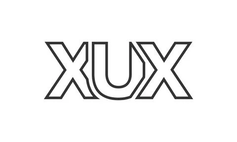 XUX logo design template with strong and modern bold text. Initial based ve.. Illustrazione stock