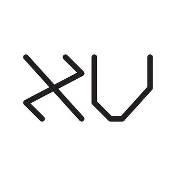 Xv initial letter vector logo icon Stock Illustration