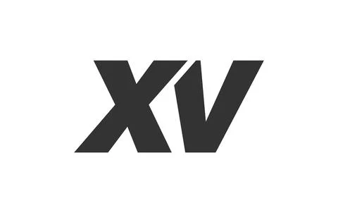 XV Techno Editable Font Logo For Corporate Branding. Bold, Futuristic Desig.. Stock Illustration