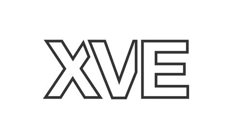 XVE logo design template with strong and modern bold text. Initial based ve.. 스톡 일러스트