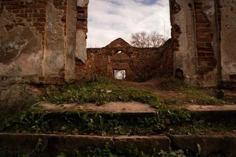 XVIII century ruins in Belarus Stock Photos