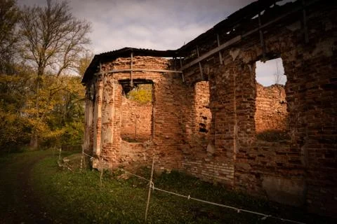 XVIII century ruins near Minsk, Belarus Stock Photos
