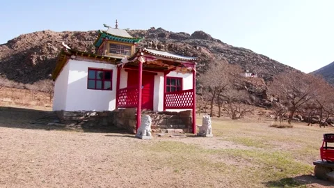 XVIIth century Erdene Khamba monastery in Mongolia. 스톡 동영상 256285728