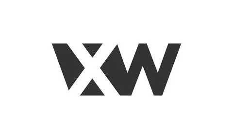 XW creative geometric initial based modern and minimal logo. Letter x w tre.. Illustrazione stock