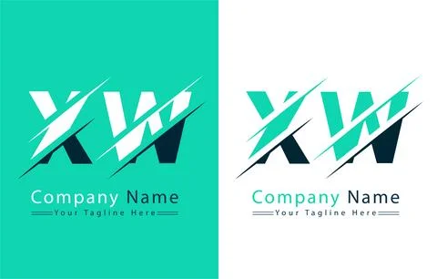 XW Letter Logo Design Template. Vector Logo Illustration Stock Illustration