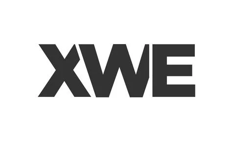 XWE logo design template with strong and modern bold text. Initial based ve.. Stock Illustration