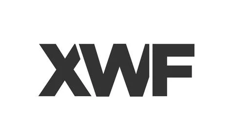 XWF logo design template with strong and modern bold text. Initial based ve.. Stock Illustration
