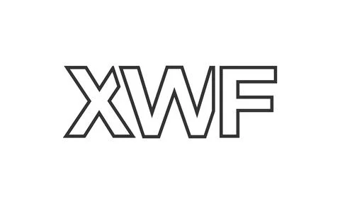 XWF logo design template with strong and modern bold text. Initial based ve.. Stock Illustration