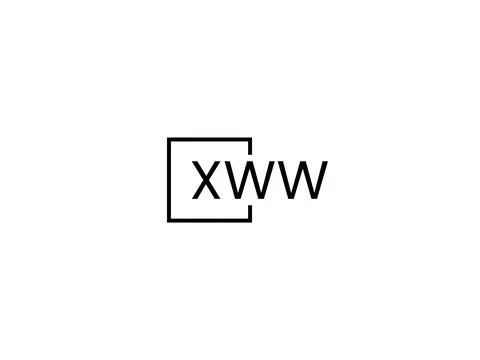 XWW letter initial logo design vector illustration Illustrazione stock