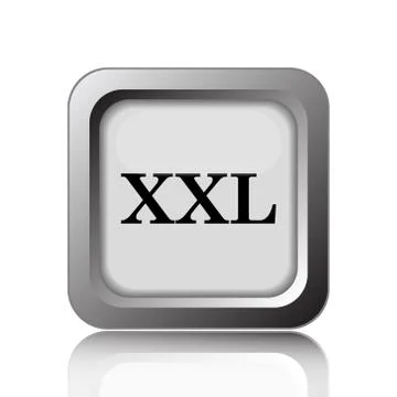 XXL  icon. Internet button on white background.. 스톡 일러스트