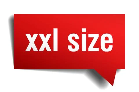 Xxl size red 3d speech bubble Stock Illustration
