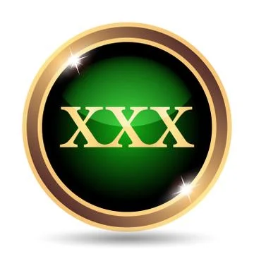 Xxx icon. Internet button on white background.. Stock Illustration