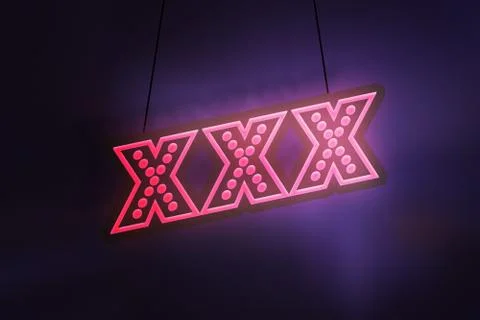 XXX Neon Backdrop Stock Illustration