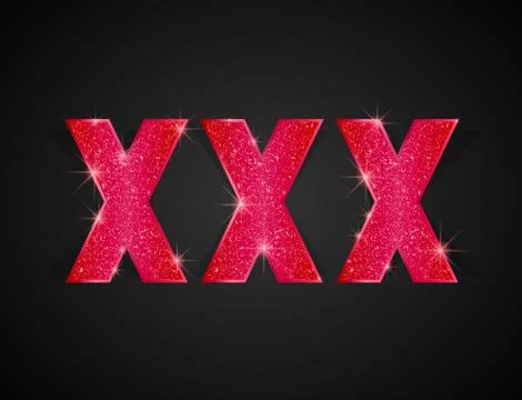 XXX Text Stock Illustration