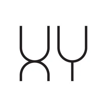 Xy initial letter vector logo icon Illustrazione stock