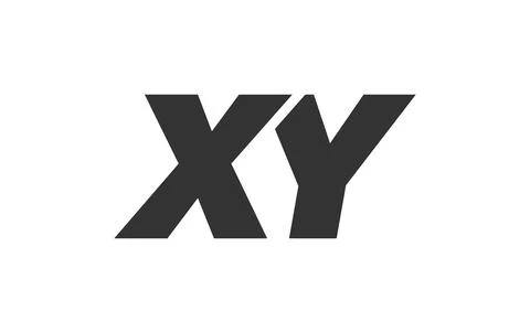 XY Techno Editable Font Logo For Corporate Branding. Bold, Futuristic Desig.. Stock Illustration