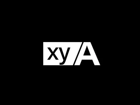 XYA Logo and Graphics design vector art, Icons isolated on black background Illustrazione stock