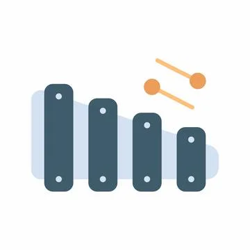 Xylophone icon vector image. Stock Illustration
