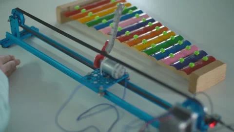 Xylophone with motor Stock Footage 137562615