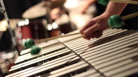 Xylophone player hands Stock Footage 47990905