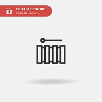Xylophone Simple vector icon. Illustration symbol design template for web mob Stock Illustration