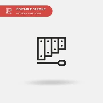 Xylophone Simple vector icon. Illustration symbol design template for web mob Stock Illustration