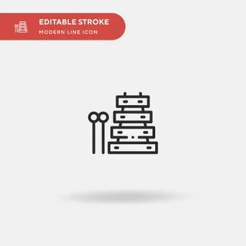 Xylophone Simple vector icon. Illustration symbol design template for web mob Stock Illustration