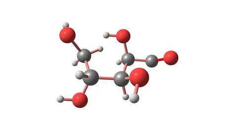 Xylose molecular structure isolated on white Stock Illustration