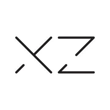 Xz initial letter vector logo icon Illustrazione stock