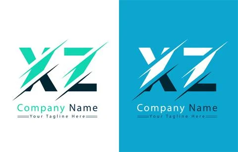 XZ Letter Logo Vector Design Concept Elements Stock Illustration
